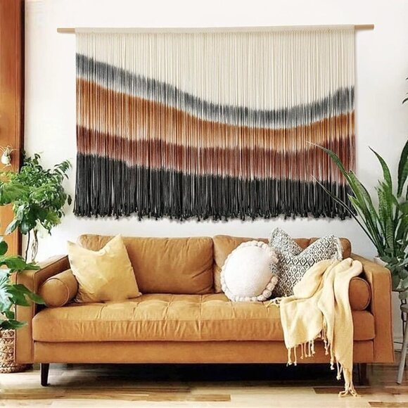Other - Macrame Wall Hanging Macrame Wall Decor Large-Scale Tie-Dye Tapestry Living Home